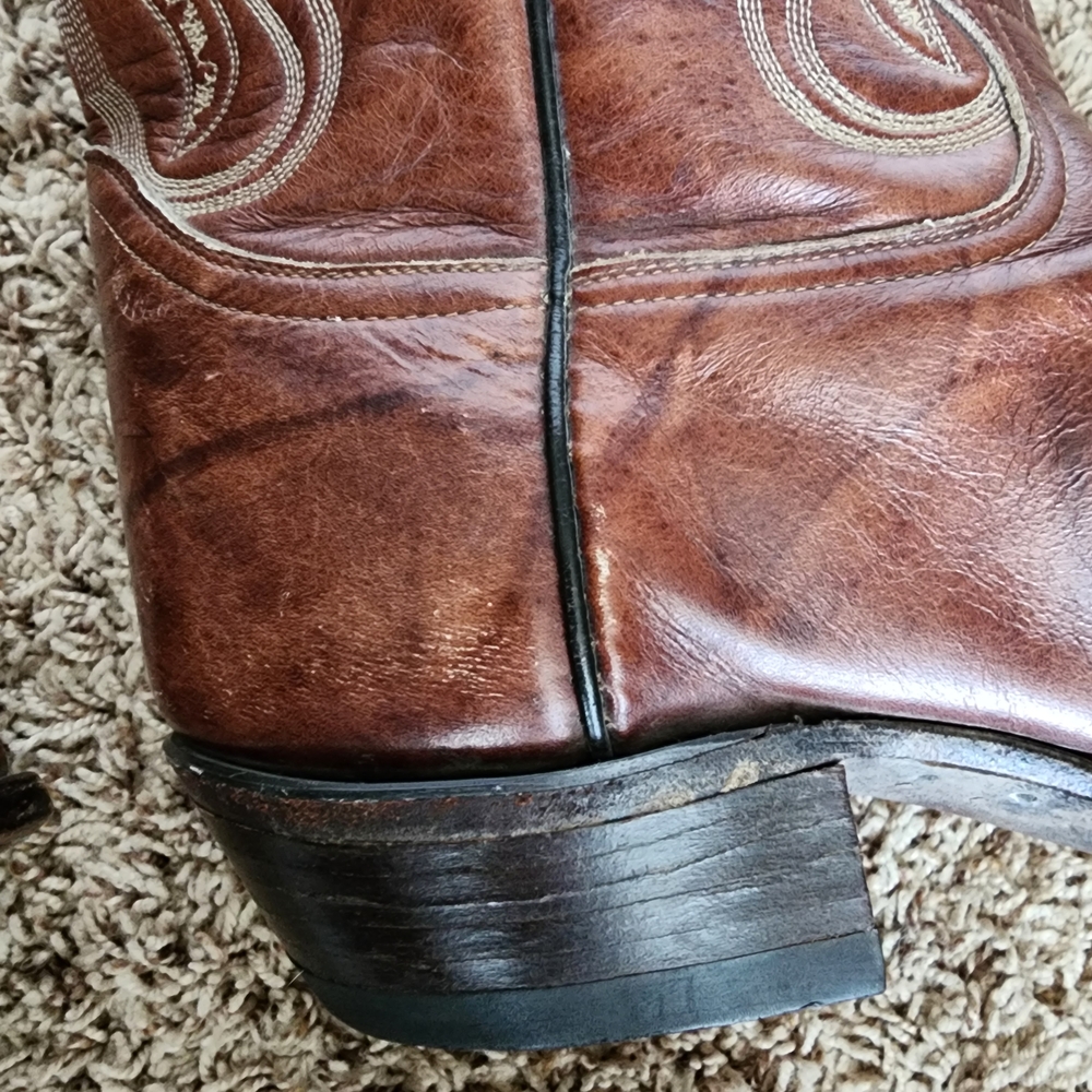 Tony Lama Rich Brown Western Boots - Picture 9 of 15